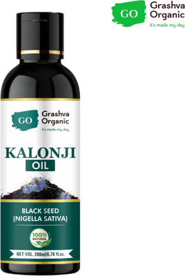 Grashva Organic Cold Pressed Kalonji Oil - Black Seed Oil - For Hair & Skin Hair Oil(100 ml)