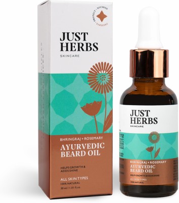 Just Herbs Beard Oil With Bhringraj & Rosemary For Beard Growth Hair Oil(30 ml)