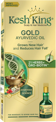 Kesh King Gold Ayurvedic Hair Oil with 21 Herbs and Gro-Biotin Hair Oil(100 ml)