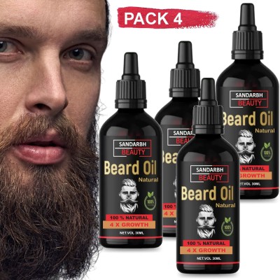 Sandarbh 4X beard Oils Benefit From Skin Underneath Can Also Get Moisturized Skin Hair Oil(120 ml)