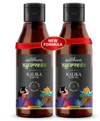 Satthwa Kalika Hair Oil Make Your Hair Naturally Darker, Prevents Greying Hair Oil(300 ml)