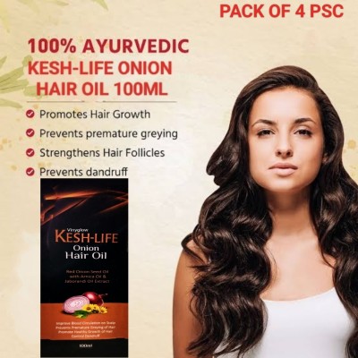 VINYGLOW KESH-LIFE ONION HAIR OIL 100ML PACK OF 4 PSC Hair Oil(400 ml)