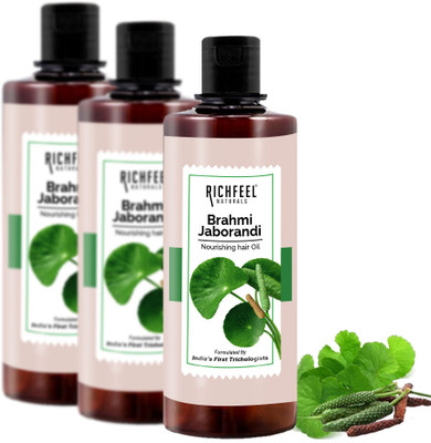 RICHFEEL Brahmi Jaborandi Nourishing Hair Oil - For Dandruff| 500 ml (Pack of 3) Hair Oil(1500 ml)