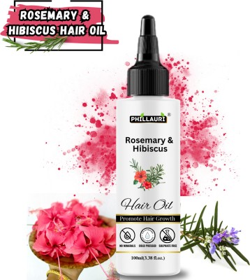 Phillauri Rosemary & Hibiscus Oil for Removes Dandruff, Reduces Hair fall Men And Women Hair Oil(100 ml)