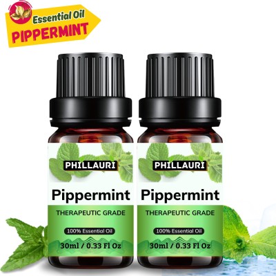 Phillauri Peppermint Essential Oil For Skin, Hair, And Aromatherapy Pure & Natural Hair Oil(60 ml)