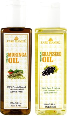 PARK DANIEL Premium Moringa oil and Grapeseed oil combo of 2 bottles of 100 ml (200ml) Hair Oil(200 ml)