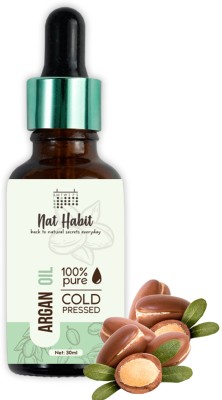 Nat Habit Cold Pressed Pure Argan Oil For Hair Growth & Body Massage|Certified Ayurvedic Hair Oil(30 ml)