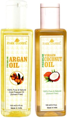 PARK DANIEL Argan Oil and Coconut Oil for Hair Care Pack of 2 of 100ML Hair Oil(200 ml)