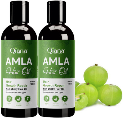 Qiana Amla Hair Oil – Herbal Blend for Hair Fall Control - Pack of 2 Hair Oil(100 ml)