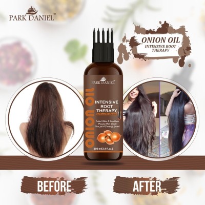 PARK DANIEL ONION OIL- Intensive Root Therapy With Active Hair Growth Booster Ingredients- For Anti Hair fall & Promotes Hair Regrowth(100 ml) Hair Oil(100 ml)