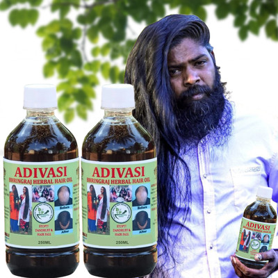 Adivasi BHRINGRAJ HERBAL ,FOR LONG AND SHINY Loss oil Hair Oil(500 ml)