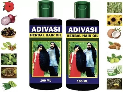Adivasi Ayurvedic Herbal Hair oil Hair Fall Dandruff Free 3 Month Course  Hair Oil(200 ml)