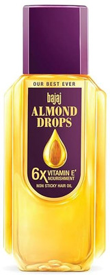BAJAJ Almond Drops with 6X Vitamin E Nourishment for 2X Hairfall Reduction Hair Oil(280 ml)