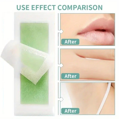 MYEONG Facial Wax Strips Quick & Painless Waxing Kit All Skin Types Strips(20 Strips)