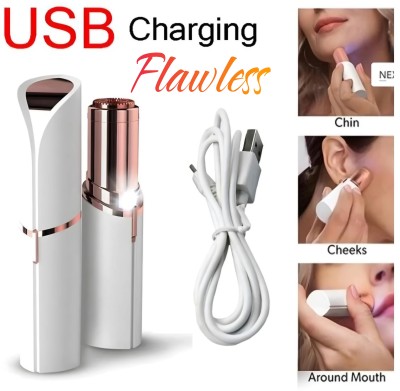 Loyalmart Lipstick Shape Flawless Electronic Charging Facial Hair Remover Shaver Waxing Strips(1 Strips)