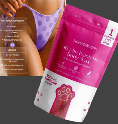 HGHASAYAGIRL MEEOOW CLUB 10 Min Painless Body Wax Powder Instant & Painless Hair removal 44 Powder(100 g)