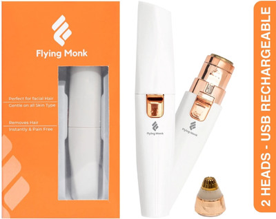 Flying monk 2 in 1 Lipstick Shape Electronic Facial Hair Eyebrow Remover Shaver Waxing Strips(1 g)