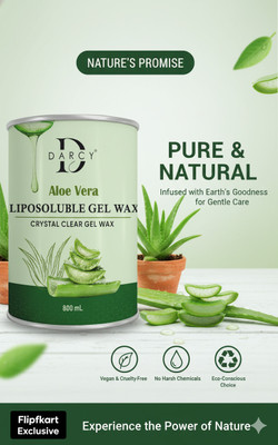 Darcy Fast-Melt Gel Wax for Salon Finish - Aloe Vera (800ml) Cream(800 g)