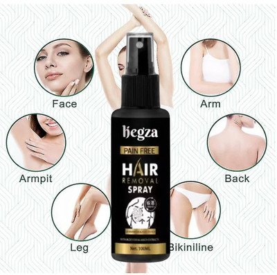 Hegza Body Hair Removal Spray Cream - For Chest, Back, Legs & Under Arms Spray 06Spray Spray(100 ml)