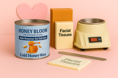 Honey Bloom Cold Honey Wax Combo Kit – For Soft & Smooth Hair Removal at Home Wax(750 g, Set of 5)