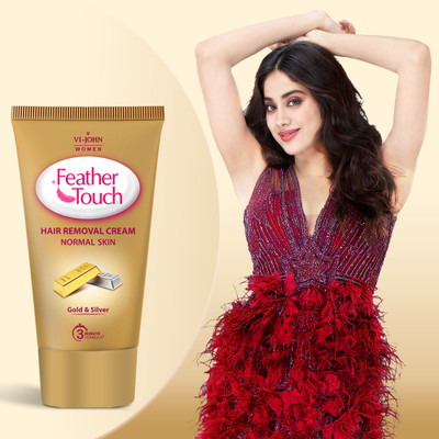 VI-JOHN FEATHER TOUCH Gold & Silver Hair Removal for Salon-like Finish No Ammonia Smell Cream(40 g)