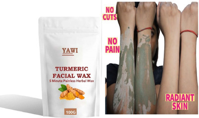 YAWI haldi face and hand wax powder Powder(100 g)