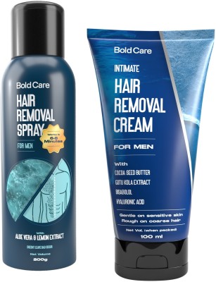 Bold Care Intimate Hair Removal Cream and Hair Removal Spray Kit Spray(300 g)