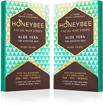Honey bee Wax Strips Combo Strips(12 Strips, Set of 2)
