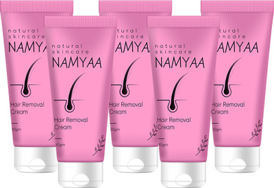 Namyaa Hair Removing for Intimate Skin with After Wax Soothing Serum Cream(300 g, Set of 5)