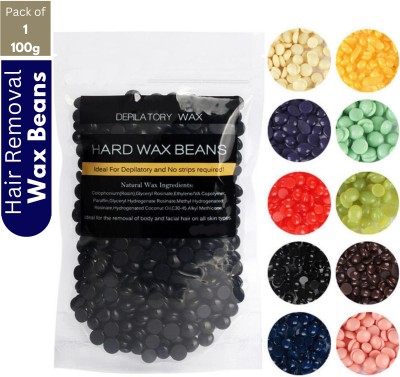 VEENXT charcoal Hair Removal Brazilian Hard Wax Beans For Face,Bikini, Legs, Arms Wax(100 g)