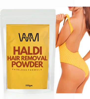 Winym Haldi Hair Removal Powder | Easy to Use | Painless Formula Wax Powder(100 g)