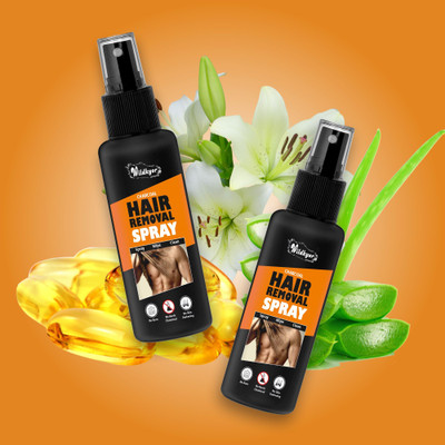 Wildkyor ''Painless Hair Removal Spray for Men – 100ml | Long-Lasting & Gentle'' Spray(200 ml, Set of 2)