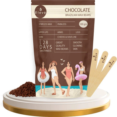 Eleve Hair Removal Brazilian Wax Beans | For Hand , Lag and Face(Chocolate) Wax(100 g)