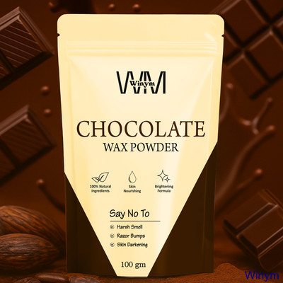 Winym Chocolate Wax Powder Organic Herbal Face and Body Hair Removal Powder(100 g)