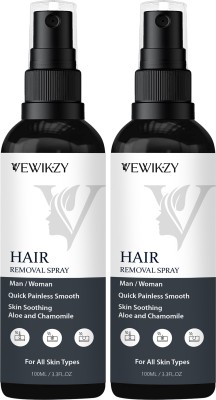 VEWIKZY Painless Body Hair Removal Cream Spray for Men & Women Spray(200 ml, Set of 2)