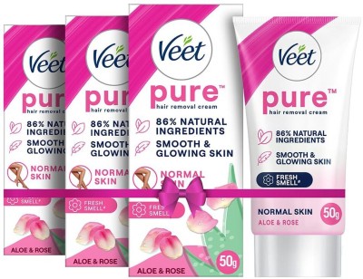 Veet Pure Hair Removal Normal Skin Cream, Pack Of 3 Cream(50 g, Set of 3)