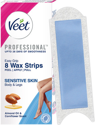Veet Half Body Waxing Kit for Sensitive Skin Strips(8 Strips)