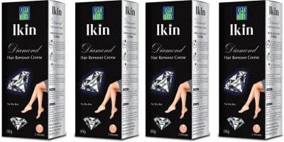 Ikin Diamond Hair Remover Cream (4 Packs, 60g Each) Cream(240 g)