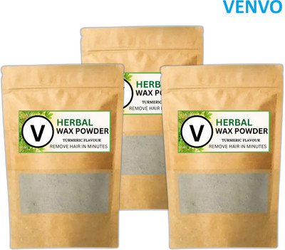 venvo Natural Herbal Brown Wax Powder – 3 Pack Powder(300 g, Set of 3)