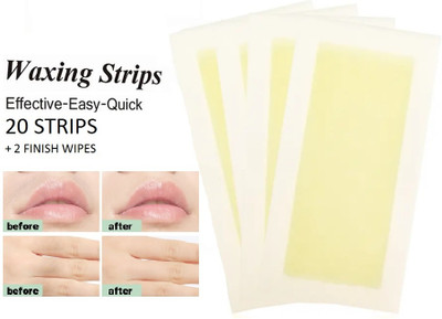 THTC Effective Face Wax Strips 20 + 2 Wipes Strips(20 Strips)