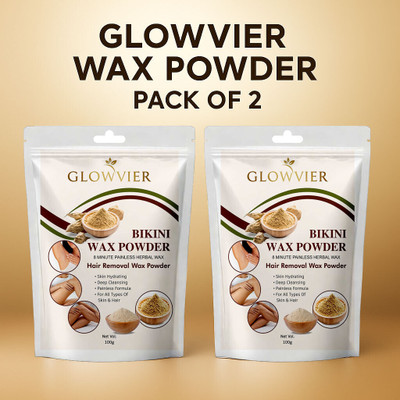 glowvier Chocklate Full Body Hair Removing Wax Powder 100g Pack of 2 Powder(100 g)