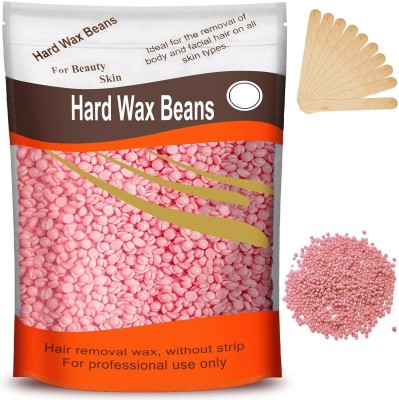 asija makeovers Hard Wax Beans for Hair Removal Wax with 10 wooden stick Wax(100 g)