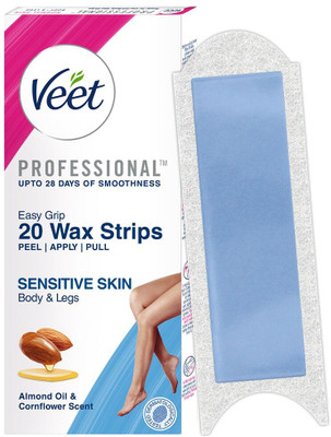 Veet Professional Waxing Kit for Sensitive Skin Strips(20 Strips)