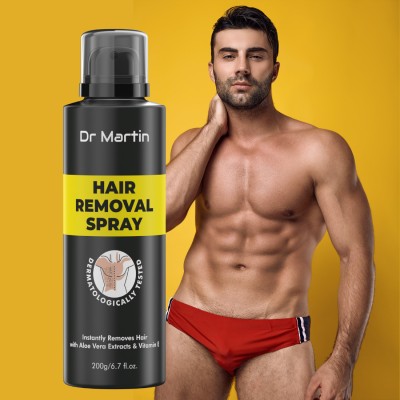 DR MARTIN hair removal spray for men, Hair Removal Cream Spray, Painless Body Hair Removal Spray(200 ml)