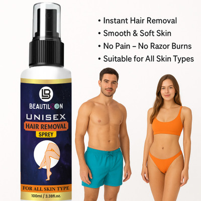 beautiloon Painless Hair Removal Cream (100 ml) Spray(100 ml)