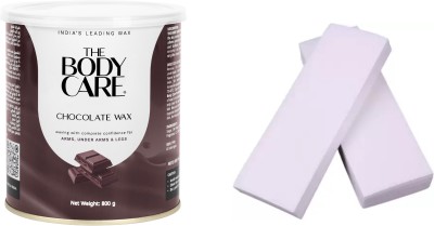 THE BODY CARE Combo Wax Kit | Chocolate Hot Wax 800g + 35 Strips | Complete Hair Removal Set Wax(900 g)