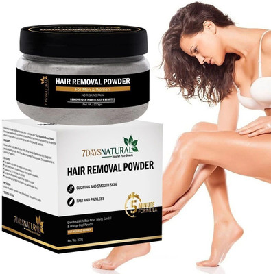 7days natural Pure Hair Removal Powder Three in one Use For Powder D-Tan Skin, Removing Cream Cream(100 g)