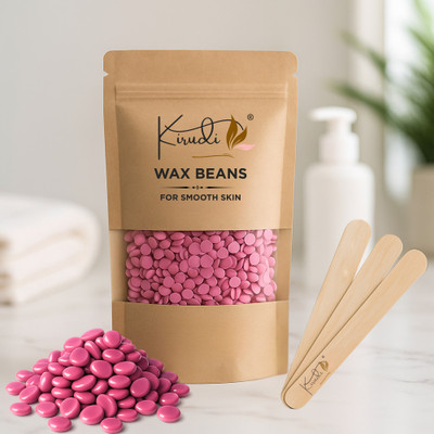 KIRUDI Activated Charcoal Hard Wax Beans – Detoxifying Stripless Wax Wax(200 g)