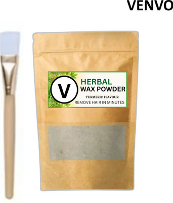 venvo Herbal Brown Wax Powder with Soft Brush for Smooth Skin Powder(100 g, Set of 2)