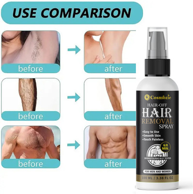Cosmozie Hair Removal Spray for Private Parts Men & Women Fast Acting 100ml Cream(100 ml)